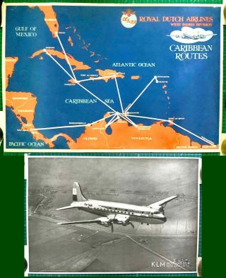Two 1940’s Post - War Klm Royal Dutch Airlines Posters