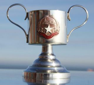 White Star Line Rare Mv Britannic Purchased Onboard 3 " Trophy Cup