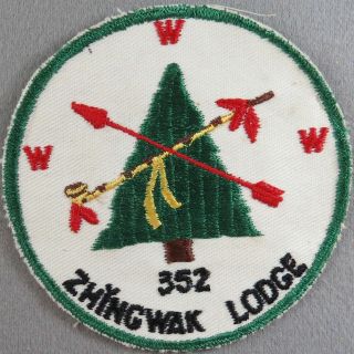 Oa Zhingwak Lodge 352 R1 Dgr Bdr.  Twin City,  Indiana (glue On Back) [tk - 1263]