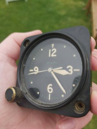 Waltham Watch Co.  Us Army Ww2 Cockpit Clock
