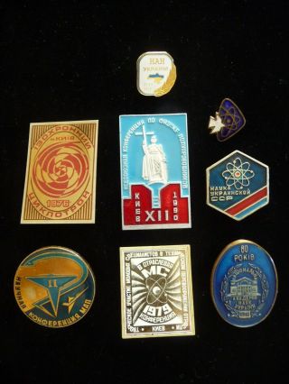 Set Of 13 Ussr Soviet Badge Medal Scientific Medicine Science Microbiology