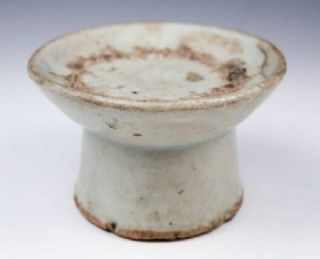 Antique Korean Paekcha Pottery Offering Dish