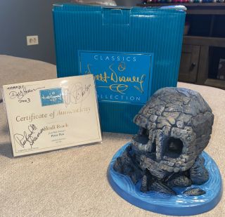 Wdcc Peter Pan " Skull Rock " Figure Signed By Dusty Horner & 2 More W/
