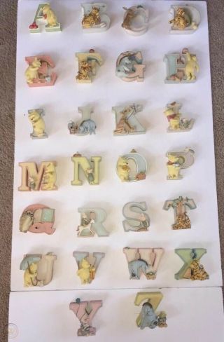 Retired Walt Disney Michael Classic Winnie The Pooh Alphabet All 26 Letters