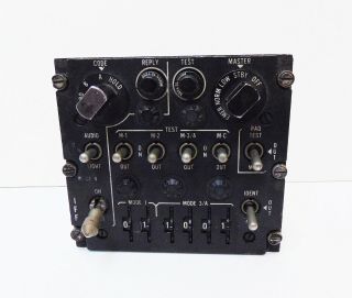 Military Aircraft Radio Iff Transponder Control Panel C - 6280a (p) Apx,  Sentinel