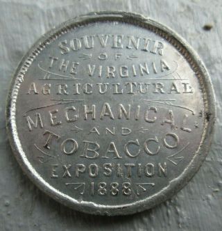 1888 VIRGINIA AGRICULTURAL MECHANICAL TOBACCO EXPO.  HITLOCK RICHMAN VA. 2