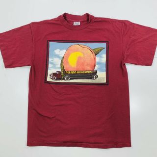 Vtg 1995 Allman Brothers Eat A Peach For Peace Maroon Wild Oats T - Shirt Size Xl