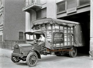 1910s York City Liggett ' s Drug Delivery Truck Glass Photo Camera Negative 2 2
