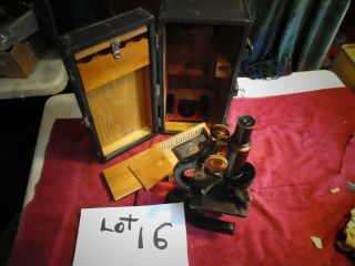 Vintage Spencer U.  S.  A Microscope With Case