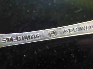 RARE 1955 (DATED 1954) DISNEYLAND OPENING DAY STERLING SOUVENIR SPOON 3