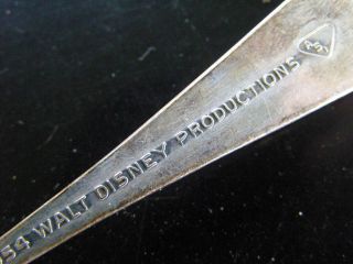 RARE 1955 (DATED 1954) DISNEYLAND OPENING DAY STERLING SOUVENIR SPOON 4