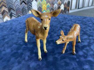 2 - Vintage Morton￼ Studios Deer - Fawn Figurines