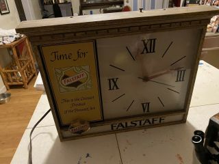 Very Rare Falstaff Beer clock lighted 1960 ' s vintage St Louis MO mid cen 2