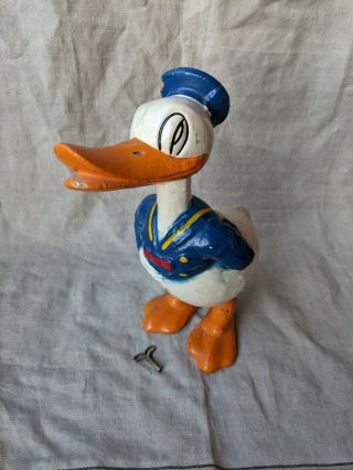 1930s Long Billed Donald Duck Wind Up Toy Disney Composition Rare