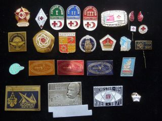 Set of 29 USSR Soviet Badge Red Cross Donor Sanitary Defense Medicine Science 2