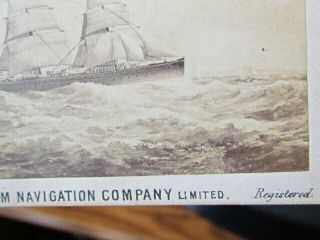 1860 ' s British White Star Line steam ship advertising cdv photograph 2