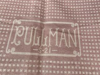 Antique Pullman Railroad Train Sleeping Car Blanket S - 21 - 54 X 86 " Brown Cream