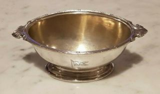 White Star Line Rms Olympic Era Small Silver Plated 7 " Serving Bowl Circa 1921