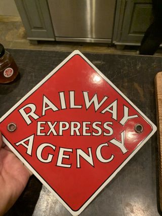 Vintage Railway Express Agency Adverising Sign