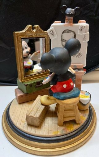 Disney Mickey Mouse Self - Portrait (1980s) Figurine Charles Boyer Inspired Rare