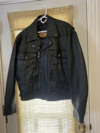 Harley Davidson Men’s Nevada Riding Jacket W/zip - Out Liner Xl Euc Zipper Vents