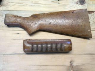 Vintage Remington 870 Wingmaster Police Wood Stock Set Corncob Forend Forearm
