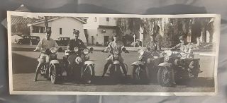 Vintage Black And White Photo Santa Barbara Ca Police Motor Officers 1935