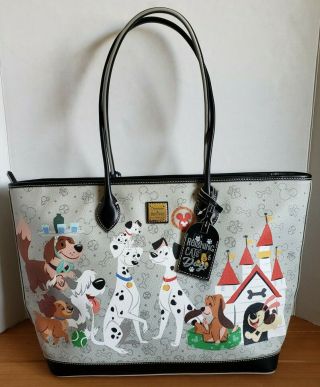 Disney Parks Dooney & Bourke Reigning Cats Dogs Large Tote Bag I Love My Dog