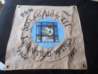 Wwii Disney Donald Duck Pow Stalag Luft Iii I Wanted Wings Ready Room Flag