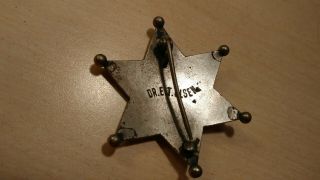 Antique Chicago Fire Department Dept Chief ' s Staff Badge - Reknown Dr E.  T.  Olsen 3