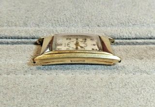 Vintage 14KT Gold Filled 1935 ELGIN U.  S.  A.  15 jewel Men ' s Tank Watch LOW Prod 3