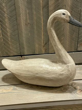 Vintage Hand Crafted Wooden Carved Duck Decoy