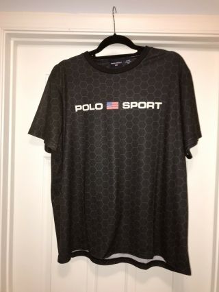 Vintage 90’s Ralph Lauren Polo Sport Rlx Made In The Usa Tee Shirt Xl Polyester
