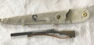 Vintage Saturno Silversmiths Italy Silver Miniature Rifle Gun 800