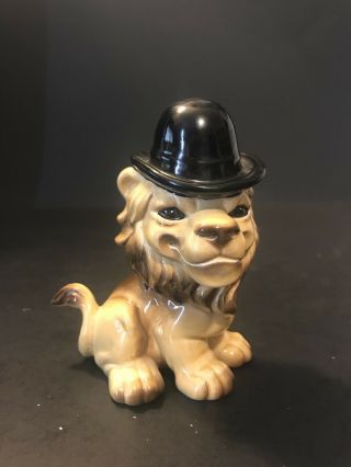 Vtg Goebel Animals Of The World Anthropomorphic Lion Figurine Bowler Hat England