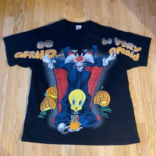 Vintage 1998 Looney Tunes Sylvester Tweety Bird Halloween T - Shirt Sz Xl Rare Tee