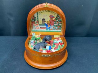 Danbury " Doxie In The Window " Music Box Plays How Much Is That Doggie.