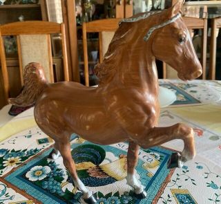 Vintage Traditional Breyer Woodgrain Horse " Commander " Five Gaiter 1961 - 1965