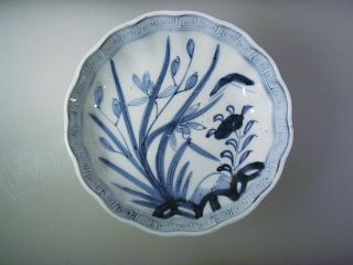 Antique Chinese Blue White Porcelain Shallow Bowl