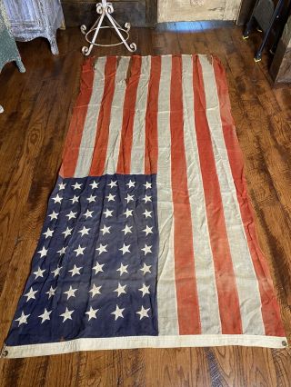Antique Old/vintage Patriotic 48 Star American Flag Extra Large