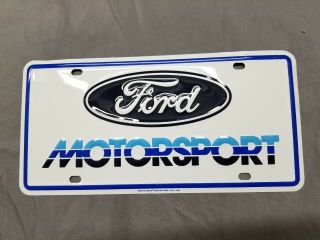 (last One) Nos Ford Motorsport License Plate Vintage Scioto Signs 1989