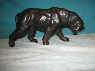 Vintage Leather Wrapped Panther 10 " Long