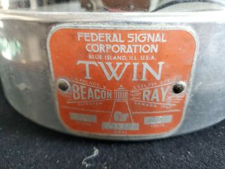 Federal Signal Twin Beacon Ray - Model 11 - A3 Rotating Drive Lamp 2