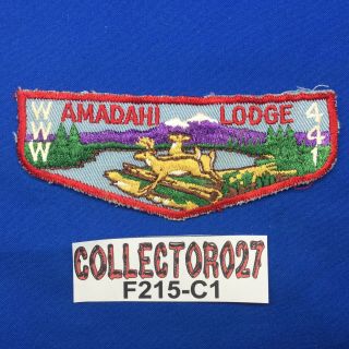 Boy Scout Oa Amadahi Lodge 441 F1 Ff First Flap Order Of The Arrow Flap Patch