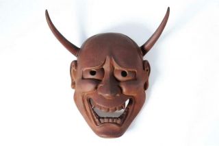 Japanese Old Wooden Noh Mask Hannya Mask Oni Demon Msk234