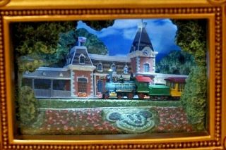 Disney " Gallery Of Light " Rare Disneyland Main Street Station /robert Olszewski