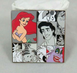 Disney Dssh Pin - Character Blocks - The Little Mermaid - Ariel Ursula Triton