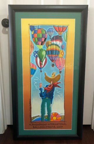 Aibf 2007 Albuquerque Balloon Fiesta Serigraph By Darryl Signed & Note 668/1500