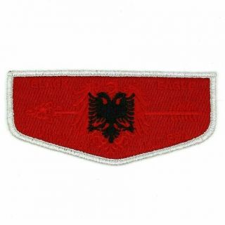 Albania Flag Flap Black Eagle Lodge 482 Transatlantic Council Patch Boy Scouts