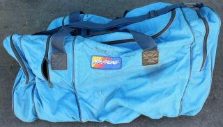 Vintage Ms Malcolm Smith Racing Motocross Blue Gear Carrying Duffle Travel Bag